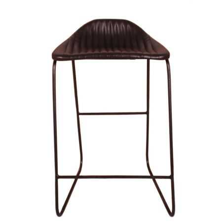 Black Leather Bar Stools Industrial Furniture Smithers of Stamford £256.25 