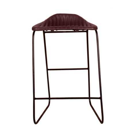 Brown Leather Bar Stools Industrial Furniture Smithers of Stamford £256.25 