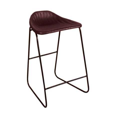 Brown Leather Bar Stools Industrial Furniture Smithers of Stamford £256.25 