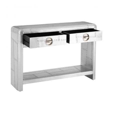 Aviator Silver Console Table Console Tables Smithers of Stamford £866.00 Store UK, US, EU, AE,BE,CA,DK,FR,DE,IE,IT,MT,NL,NO,E...