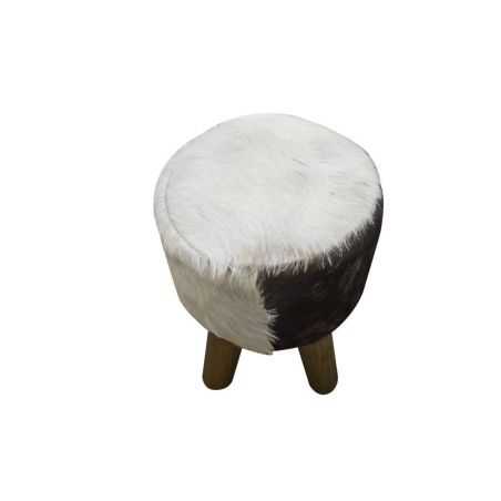 Goat Skin Fur Stool Footstools Smithers of Stamford £130.00 