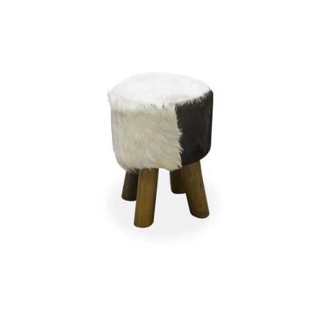 Goat Skin Fur Stool Footstools Smithers of Stamford £130.00 