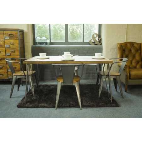 Hairpin Leg Dining Table Industrial Furniture Smithers of Stamford £860.00 