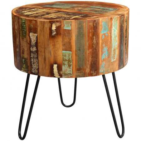 Miami Round Reclaimed Wood Coffee Table Recycled Furniture Smithers of Stamford £360.00 