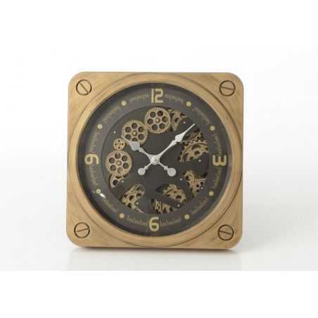 Gold Mechanical Wall Clock Designer Clocks Smithers of Stamford £228.00 