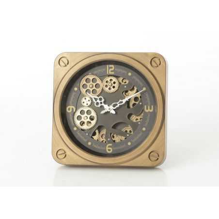 Gold Mechanical Wall Clock Designer Clocks Smithers of Stamford £228.00 