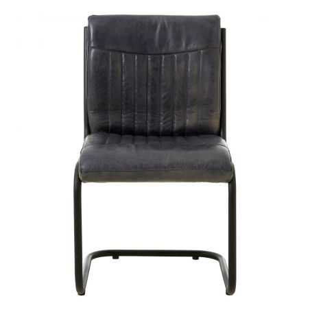 Industrial Grey & Tan Leather Chair Industrial Furniture Smithers of Stamford £395.00 