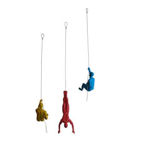 Coloured Climbing Men Wall Sculpture Retro Ornaments Smithers of Stamford £83.00 