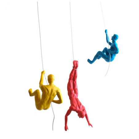 Coloured Climbing Men Wall Sculpture Retro Ornaments Smithers of Stamford £83.00 