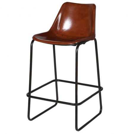 Tan Leather Bar Stool Industrial Furniture Smithers of Stamford £562.00 Store UK, US, EU, AE,BE,CA,DK,FR,DE,IE,IT,MT,NL,NO,ES...