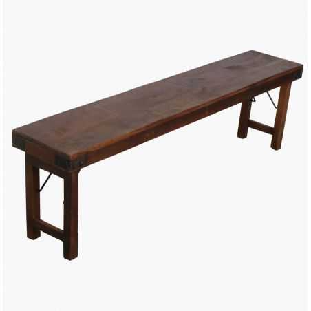 Factory Folding Wood Dining Bench Bench Seats Smithers of Stamford £210.00 