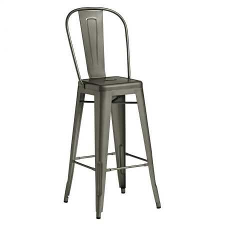 Industrial Coloured Metal Bar Stool With Backs Industrial Furniture Smithers of Stamford £237.00 