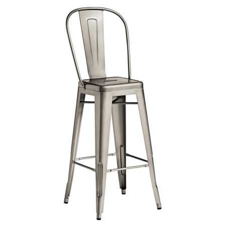 Industrial Coloured Metal Bar Stool With Backs Industrial Furniture Smithers of Stamford £237.00 