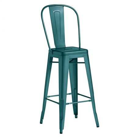 Industrial Coloured Metal Bar Stool With Backs Industrial Furniture Smithers of Stamford £237.00 