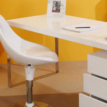 White Gloss Office Desk Designer Furniture Smithers of Stamford £1,200.00 