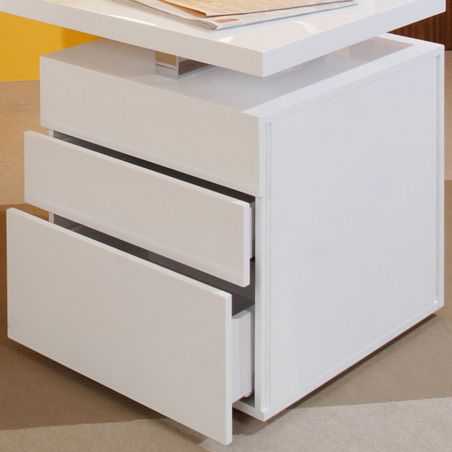 White Gloss Office Desk Designer Furniture Smithers of Stamford £1,200.00 