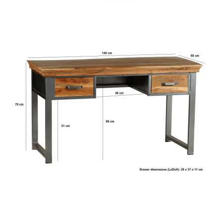 Rustic Industrial Office Desk Recycled Furniture Smithers of Stamford £710.00 