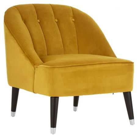 Mustard Velvet Cocktail Chair Designer Furniture  £610.00 