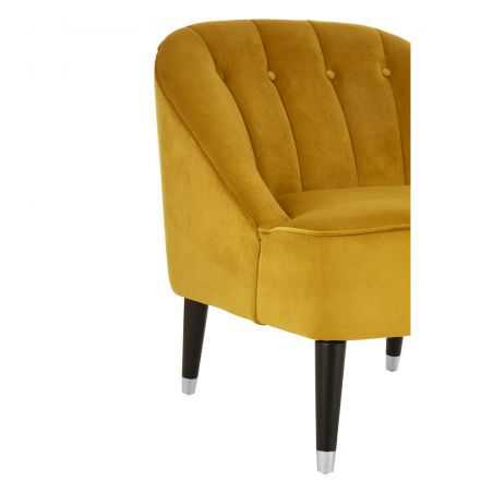 Mustard Velvet Cocktail Chair Designer Furniture  £610.00 