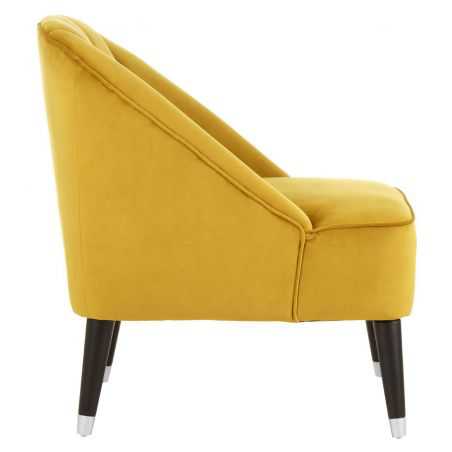 Mustard Velvet Cocktail Chair Designer Furniture  £610.00 