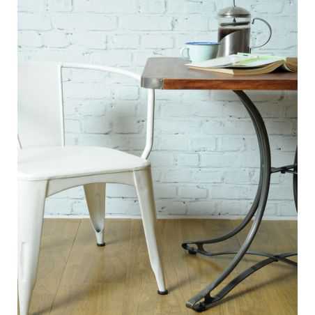 Bistro Small 80 cm Dining Table Industrial Furniture Smithers of Stamford £455.00 