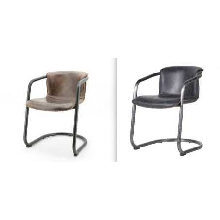 Leather Industrial Dining Chairs Chairs Smithers of Stamford £520.00 Store UK, US, EU, AE,BE,CA,DK,FR,DE,IE,IT,MT,NL,NO,ES,SE