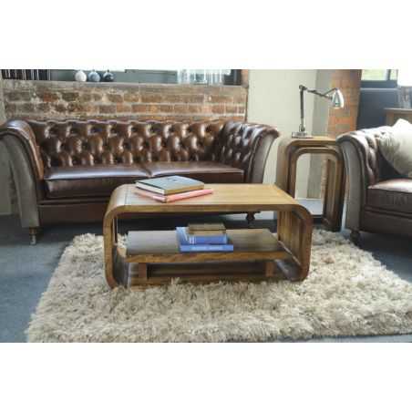 Stockholm Natural Curved TV Unit & Coffee Table Designer Furniture Smithers of Stamford £525.00 