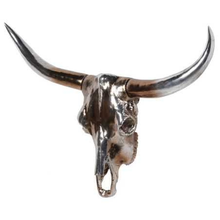 Mike Bison Silver Skull Head Retro Ornaments Smithers of Stamford £189.00 