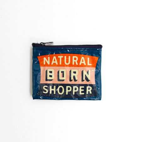 Natural Born Shopper Recycled Purse Gifts Blue Q £10.00 