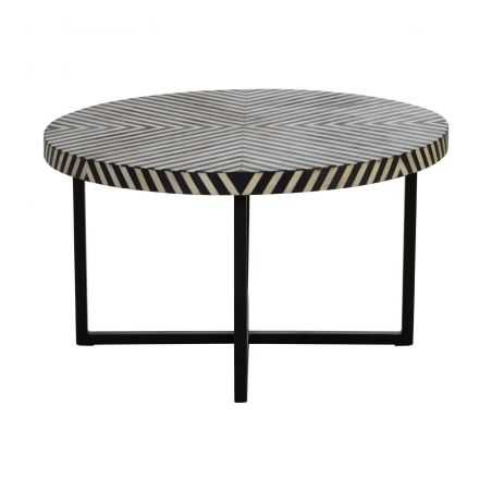 Bone Inlay Black And White Coffee Table Side Tables & Coffee Tables Smithers of Stamford £699.00 