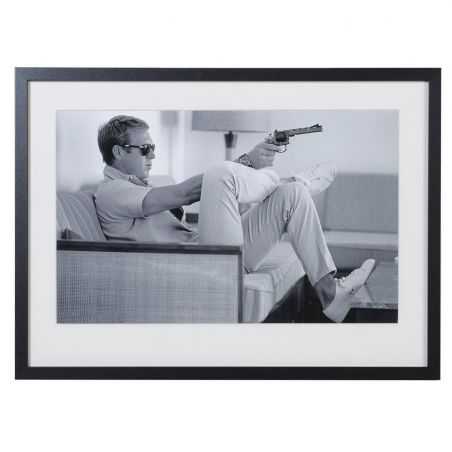 Steve McQueen 'Taking Aim' Framed Print Vintage Wall Art  £159.00 