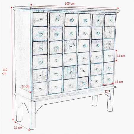 Apothecary Chest of 36 Drawers Reclaimed Wood Furniture Smithers of Stamford £1,200.00 