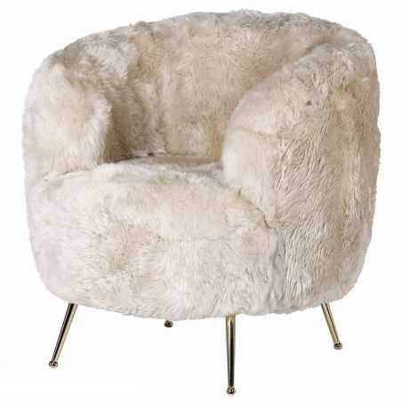 Martez White Fur Chair Designer Furniture  £1,150.00 