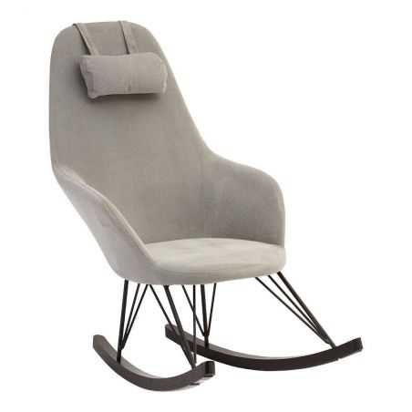 Kolding Blue Velvet Rocking Chair Designer Furniture  £525.00 