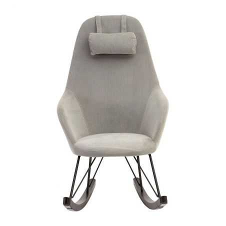 Kolding Blue Velvet Rocking Chair Designer Furniture  £525.00 