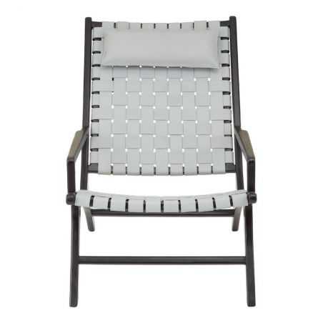 Grey Woven Leather Armchair Retro Furniture  £835.