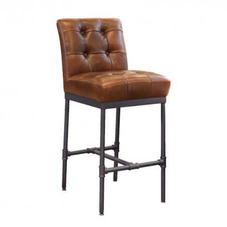 Leather Bar Stools With Backs Industrial Furniture Smithers of Stamford £688.00 