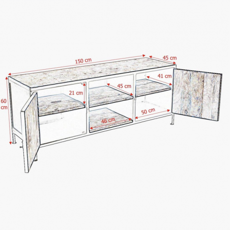 Factory Industrial Tv Cabinet Industrial Furniture Smithers of Stamford £1,075.00 