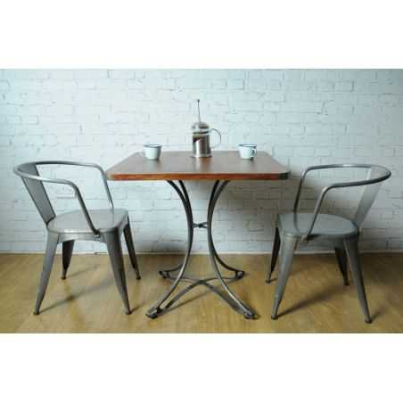 Bistro Small 80 cm Dining Table Industrial Furniture Smithers of Stamford £455.00 