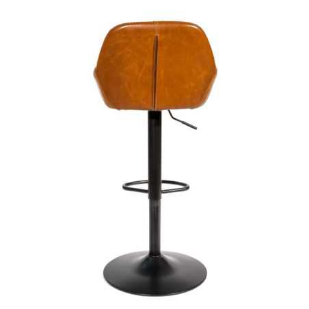 Vegan Tan Leather PU Vintage, Industrial Adjustable Gas Lift Bar Stool Industrial Furniture Bluebone £420.00 