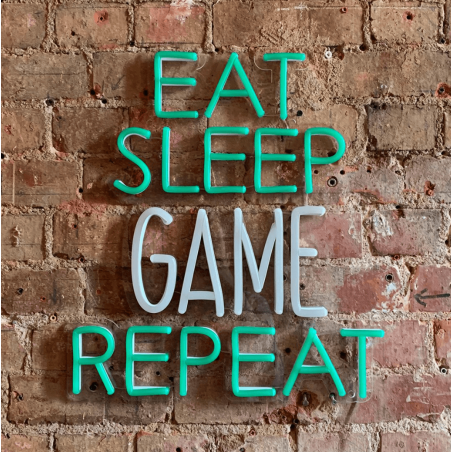 Eat Sleep Game Repeat Neon Wall Art Gifts Smithers of Stamford £251.00 Store UK, US, EU, AE,BE,CA,DK,FR,DE,IE,IT,MT,NL,NO,ES,...