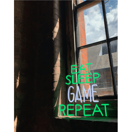 Eat Sleep Game Repeat Neon Wall Art Gifts Smithers of Stamford £251.00 Store UK, US, EU, AE,BE,CA,DK,FR,DE,IE,IT,MT,NL,NO,ES,...