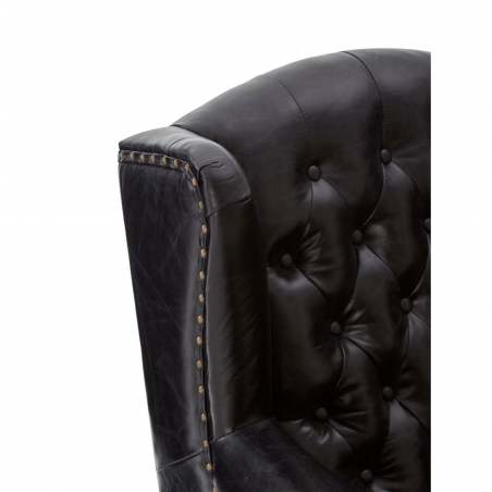 Black Chesterfield Leather Armchair Designer Furniture Smithers of Stamford £1,780.00 