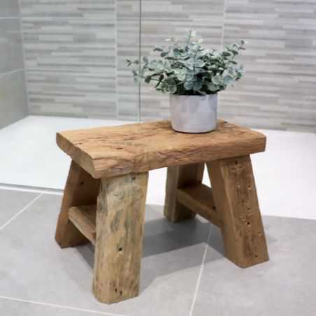 Bali Rustic Stool Designer Furniture Smithers of Stamford £69.