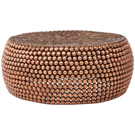 Louis Beaded Copper Coffee Table Side Tables & Coffee Tables Smithers of Stamford £520.00 