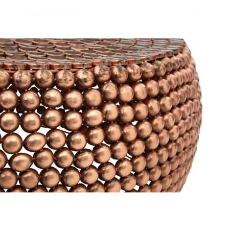 Louis Beaded Copper Coffee Table Side Tables & Coffee Tables Smithers of Stamford £520.00 