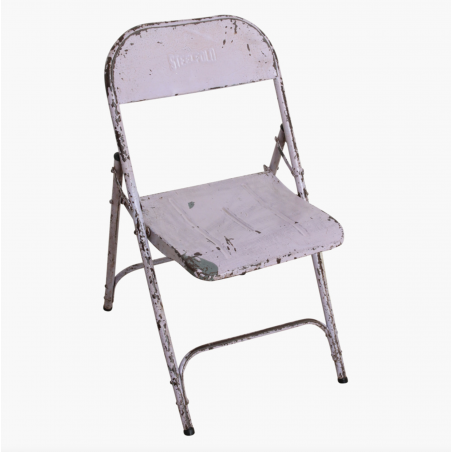 Vintage Metal Folding Outdoor Cafe Chairs Industrial Furniture Smithers of Stamford £115.00 