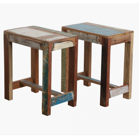 Reclaimed Wood Stool Low Stools  £98.00 _