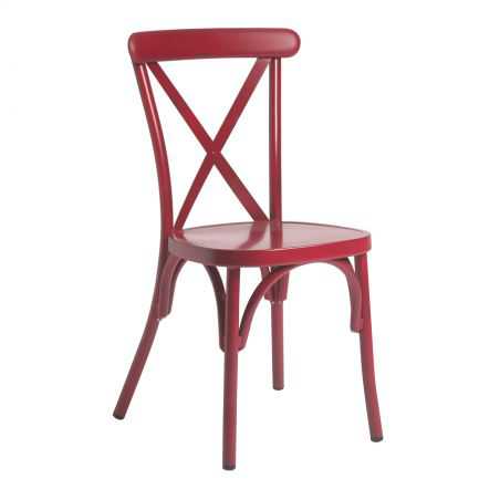 Cross Back Cafe Bistro Stacking Chair Garden Furniture Smithers of Stamford £237.00 