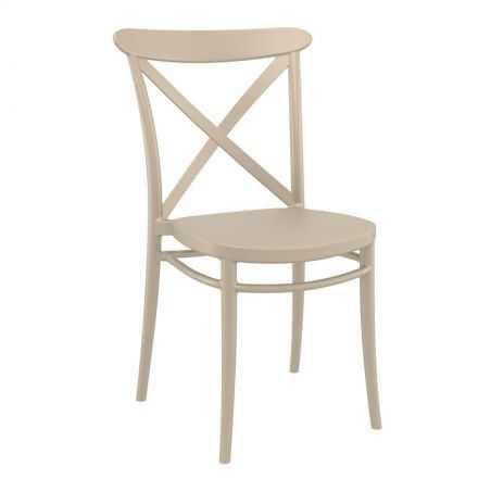 Taupe Cross Back Cafe Chair Garden Furniture Smithers of Stamford £96.00 Store UK, US, EU, AE,BE,CA,DK,FR,DE,IE,IT,MT,NL,NO,E...